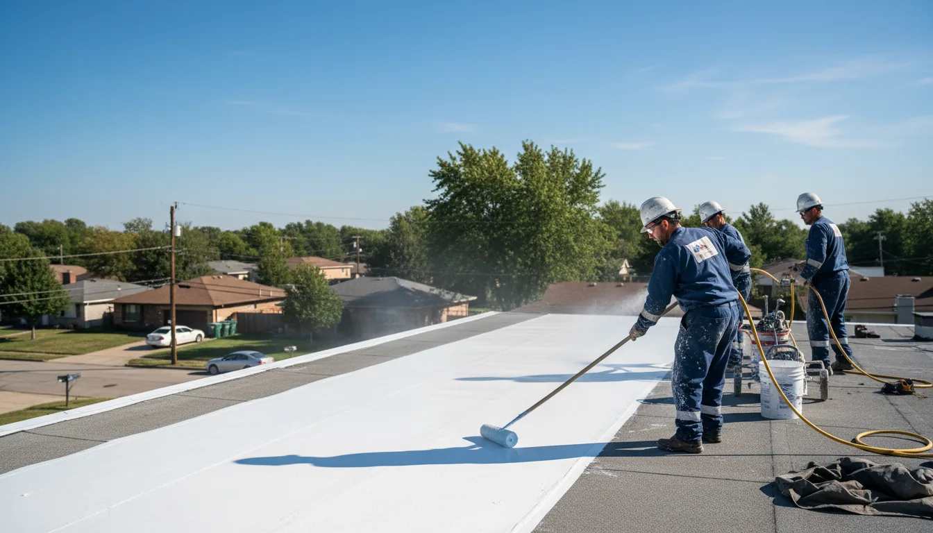 Commercial roof coating in Argenta, IL near me